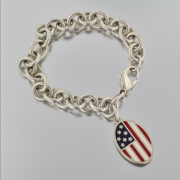Tiffany & co 925 American flag charm
