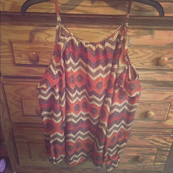 Off the shoulder, long sleeve shirt.