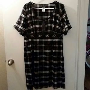 Black and white plaid dress