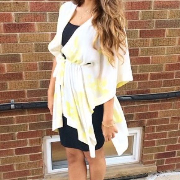 Yellow cardigan from Nordstrom