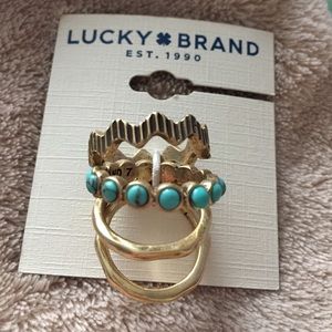 Lucky brand ring set, never used