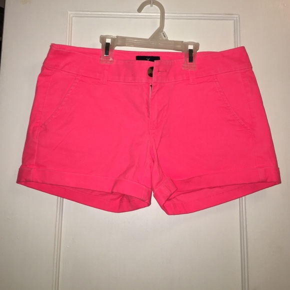 Hot pink midi shorts