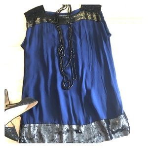 Sensational sequins trimmed French Conn. dress