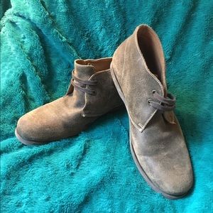 John Varvatos leather men's chukkas