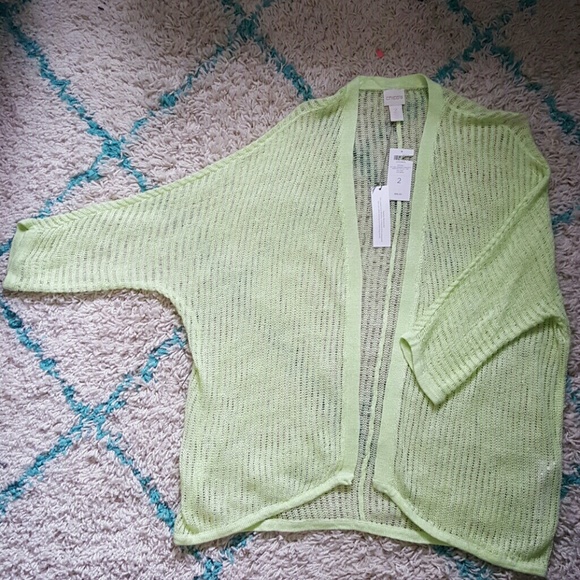 Chico's Texture Vanessa Cardigan Sweater 3/4 Slee