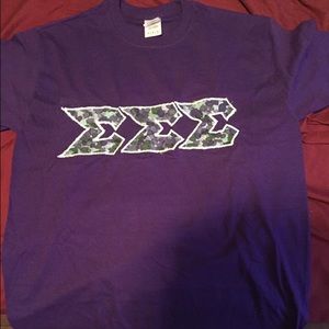 Sigma sigma sigma stitched tee shirt
