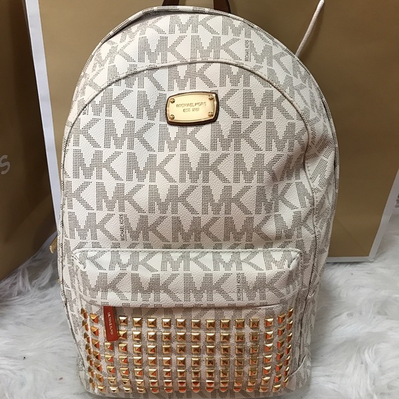 NWT Vanilla Studded Michael Kors Backpack - Picture 1 of 3