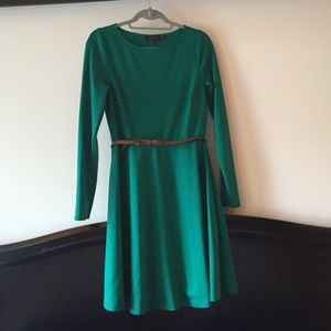 Limited A-line green skater dress