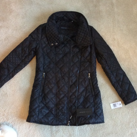 Black Quilted Marc New York Coat