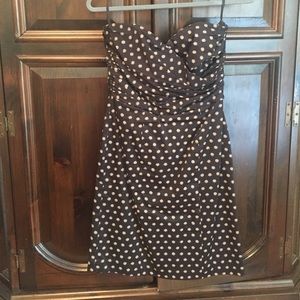 H&M strapless polka dot dress