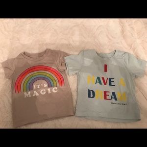 Two Peek t shirts 12-18 months- like new