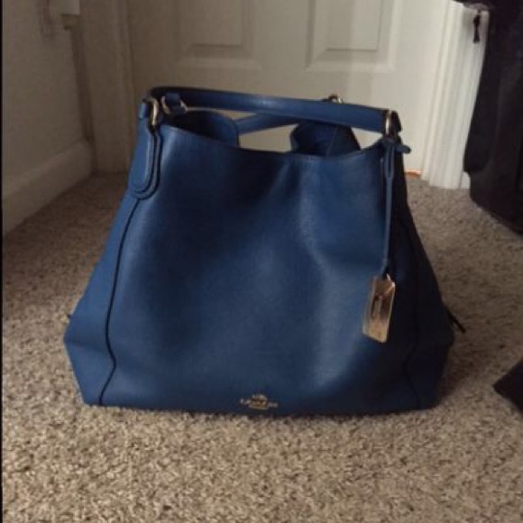 Sold out everywhere!! Great deal! Coach Edie blue - Picture 2 of 4