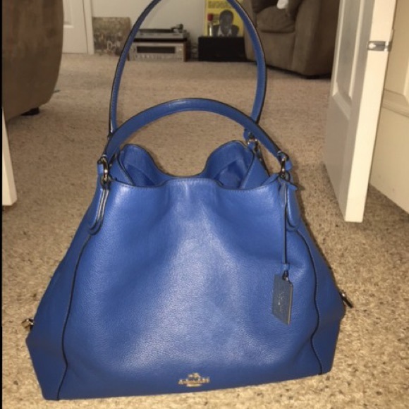 Sold out everywhere!! Great deal! Coach Edie blue - Picture 3 of 4