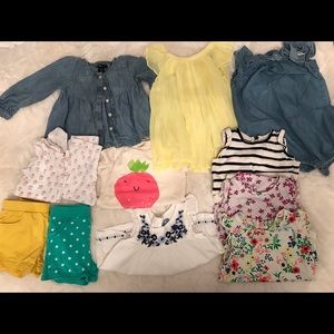 Gap bundle for 6-12 months, some are 9-12 months.