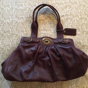 Purple Coach purse satchel