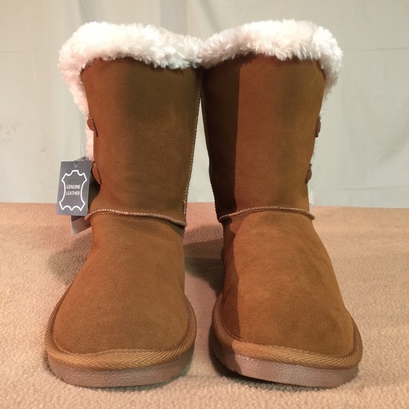 SOLD/Brand New Serra Suede/Leather Fur Lined Boots - Picture 2 of 4