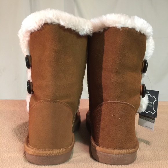 SOLD/Brand New Serra Suede/Leather Fur Lined Boots - Picture 3 of 4