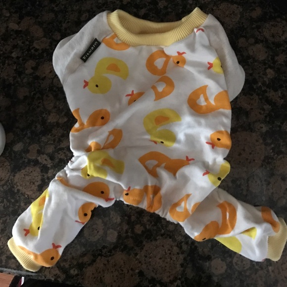 Adorable Ducky Dog Pajamas Size: S