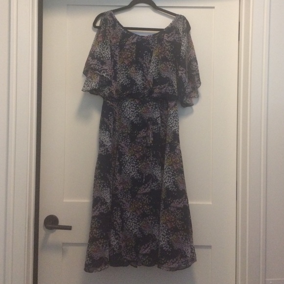 ModCloth floral midi dress size M