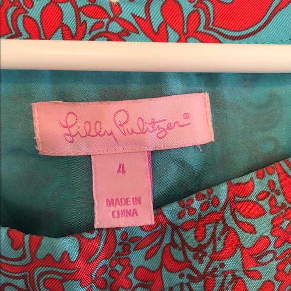 Lilly Pulitzer Sandpiper dress sz 4 - Picture 3 of 4