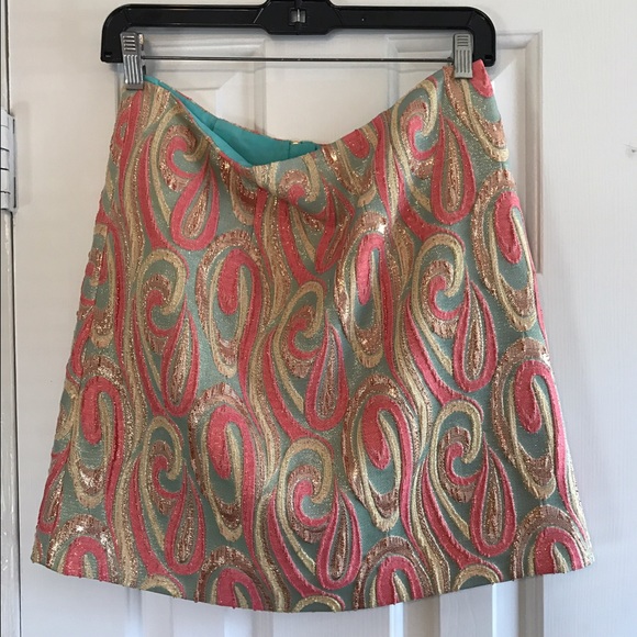 Lilly Pulitzer sample brocade skirt sz 4 - Picture 1 of 4