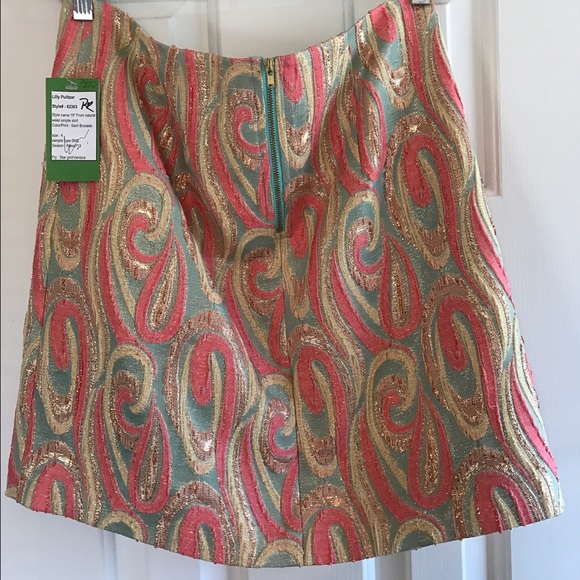 Lilly Pulitzer sample brocade skirt sz 4 - Picture 4 of 4