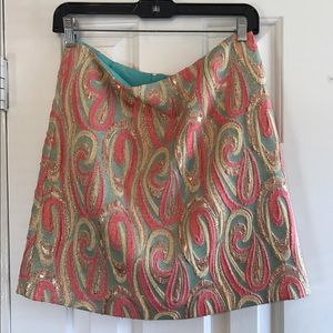 Lilly Pulitzer sample brocade skirt sz 4
