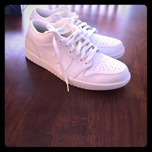 Nike Other - Custom made Nike Air Jordan white low tops