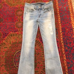 American eagle super stretch kick boot jeans