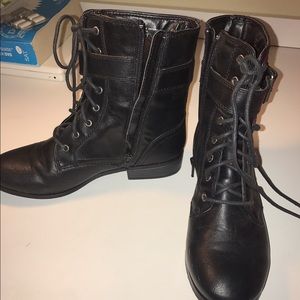 Black Combat Boots size 6.5