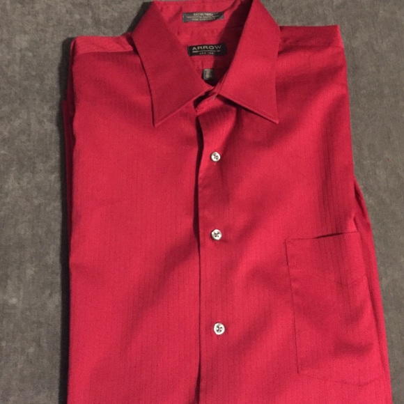 Arrow Red Winkle Free Men's Shirt-Large