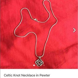 Celtic Knot Necklace in Pewter
