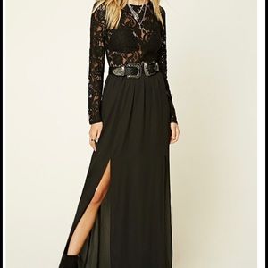 Black Lace Maxi Dress