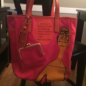 Authentic Coach 13379 Bonnie Canvas Shopping Tote