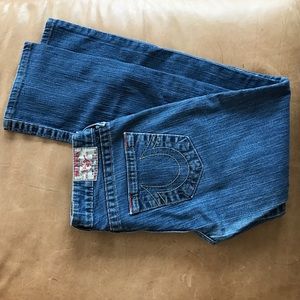 True Religion low-rise straight leg jeans size 27