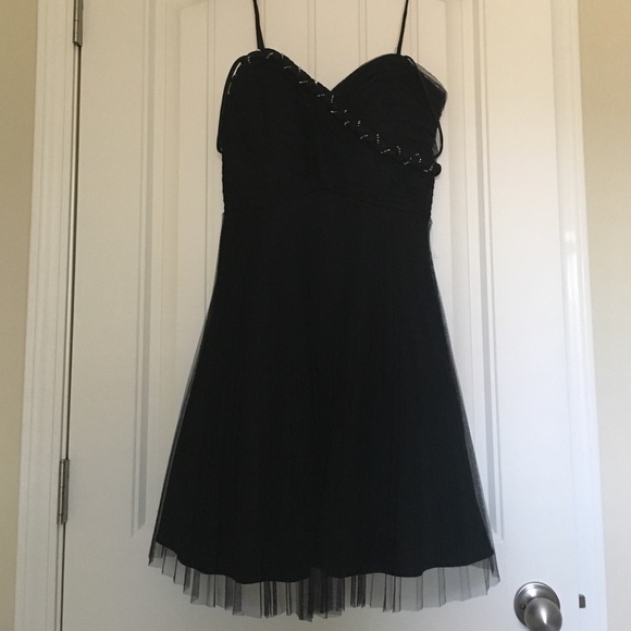 short black spaghetti strap dress