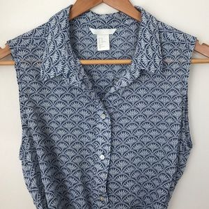 Sheer Sleeveless Blouse