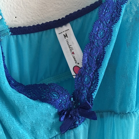 Cosabella Other - •NEW• Cosabella Blue Sheer Mesh Nighty or Lingerie