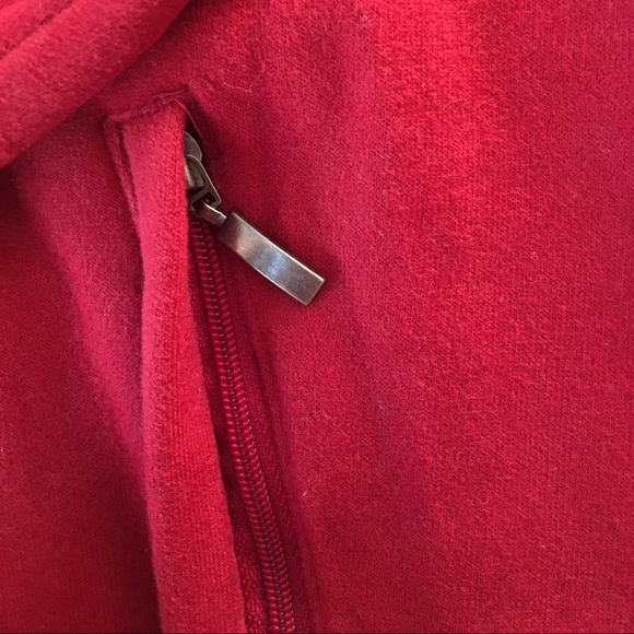 Red Zip Up Hoodie with Navy Blue Nantucket - Picture 4 of 4