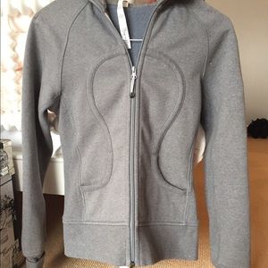 Lululemon Athletica Grey Scuba Hoodie w/ Sparkles