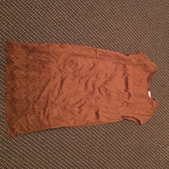 Brown suede dress