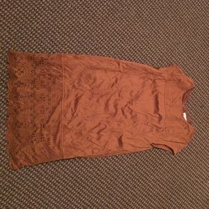 Brown suede dress