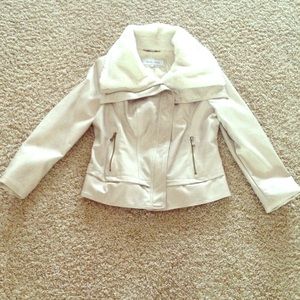 Black Rivet Faux Leather Moto-jacket