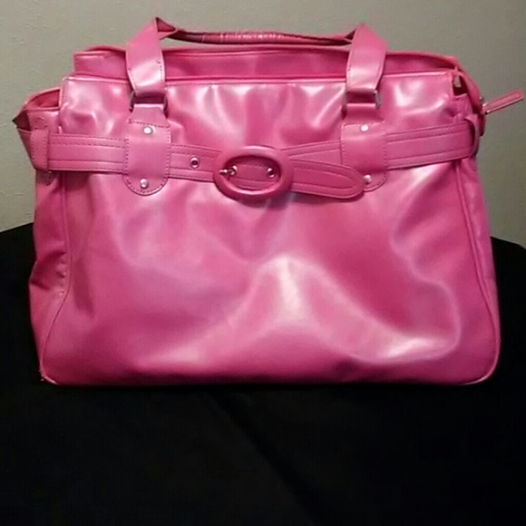 Pink handbag with shoes- size 9