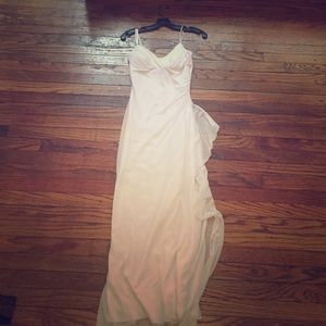 White floor length dress