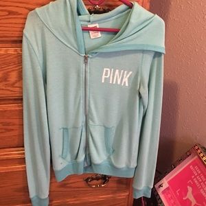 PINK light weight blue jacket. Super comfy