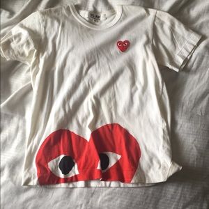 Comme des garcons play tshirt with heart details