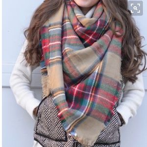 Plaid Blanket Scarf