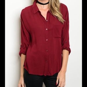 Burgundy top
