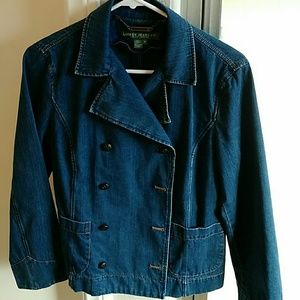 Ralph Lauren double breasted denim jacket